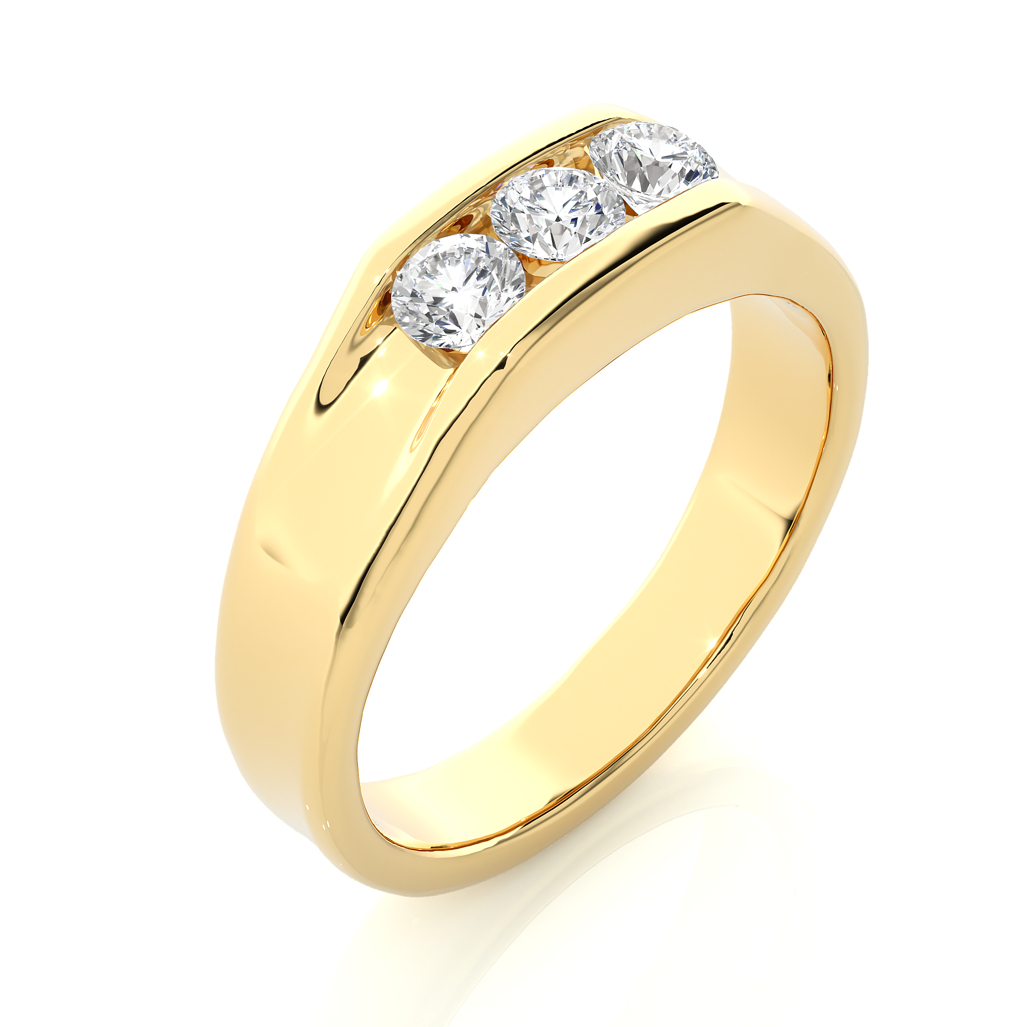 0.52 Carat H Color VS1 Clarity Diamond Studded Natural Diamond Ring.